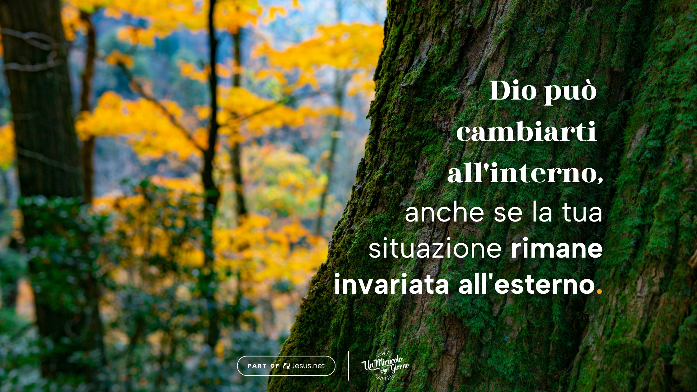Dio può cambiarti all’interno