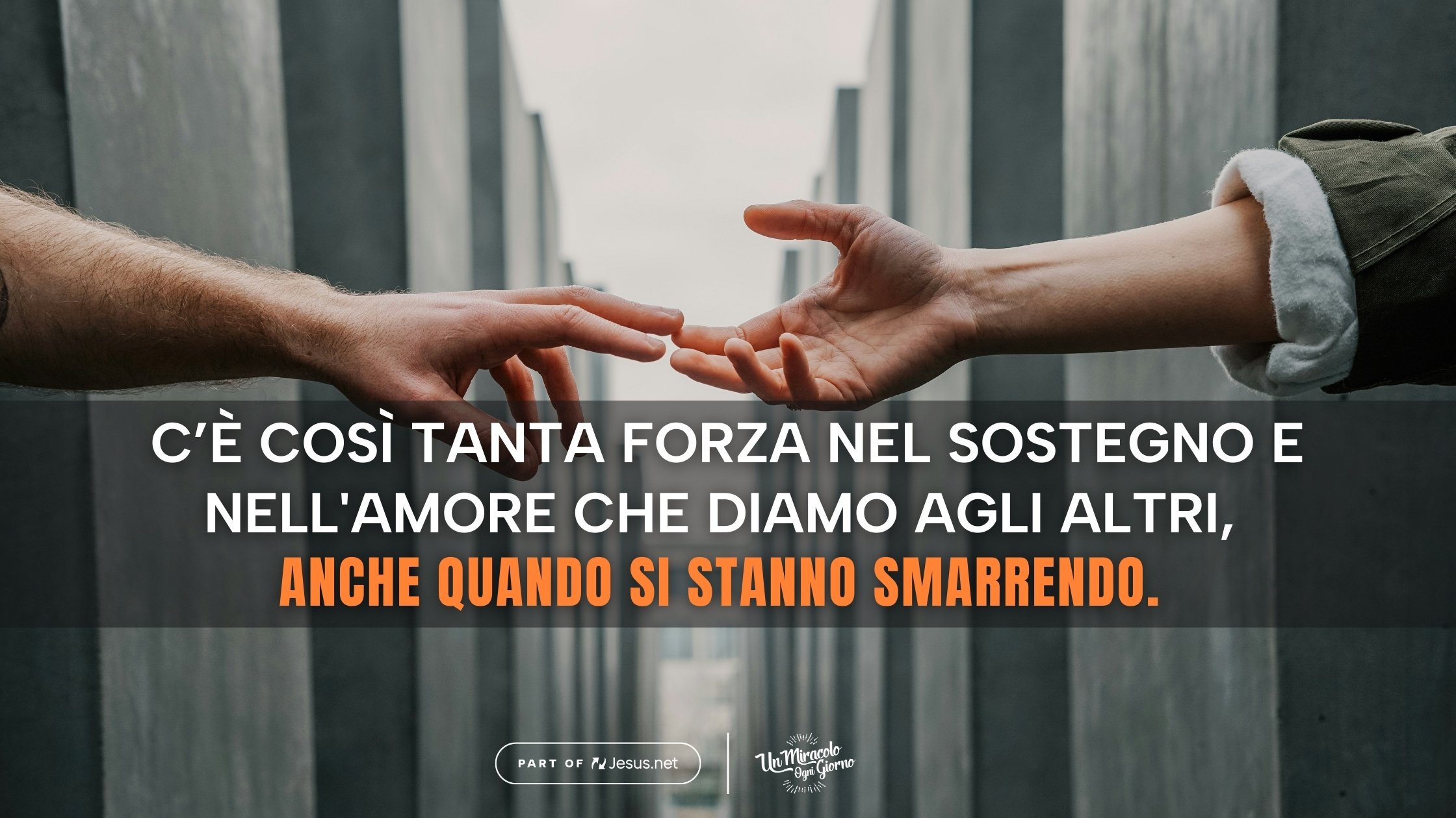 C’è così tanta forza nel sostegno